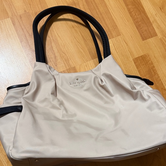 kate spade Handbags - Kate Spade Light Pink & Black Diaper Bag with Pockets, Stroller Straps
